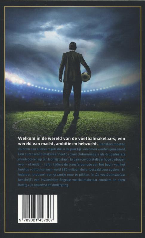 Achterkant van De voetbalmakelaar