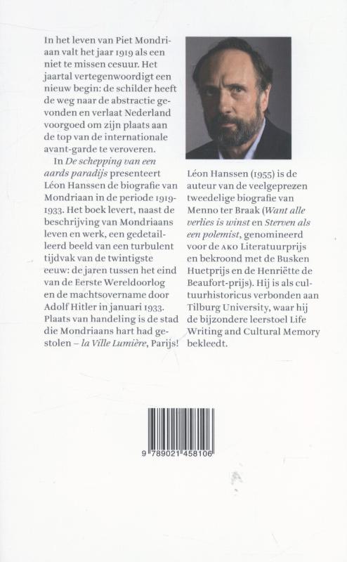 Achterkant van De schepping van een aards paradijs