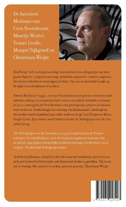 Achterkant van In het café van de verloren jeugd
