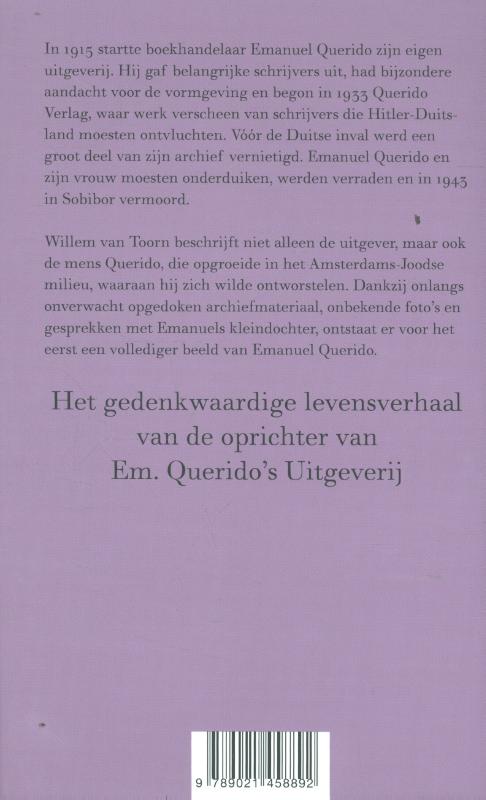 Achterkant van Emanuel Querido
