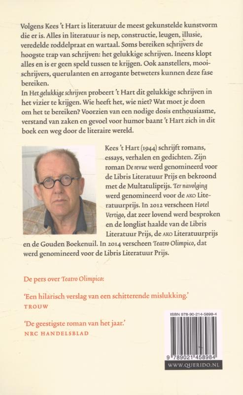 Achterkant van Het gelukkige schrijven