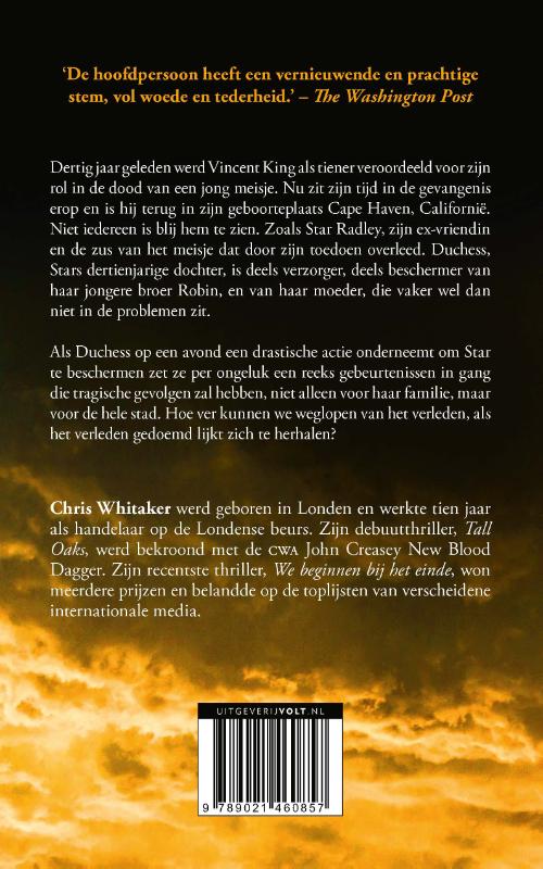 Achterkant van We beginnen bij het einde