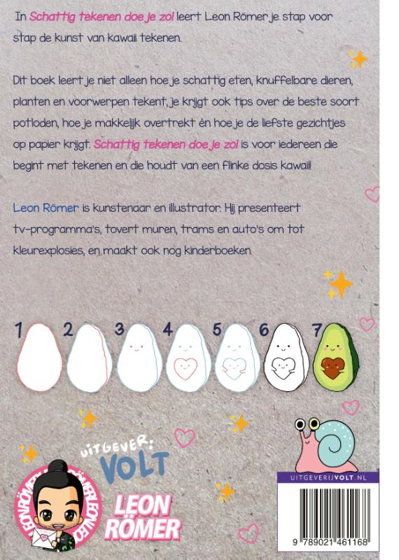 Achterkant van Schattig tekenen doe je zo!