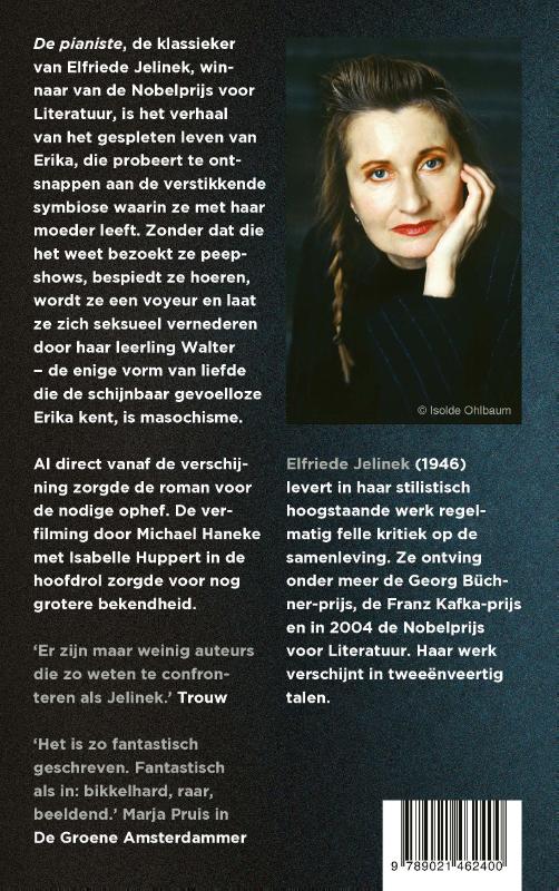 Achterkant van De pianiste