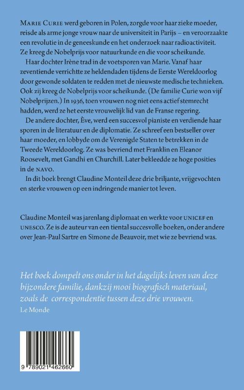 Achterkant van Marie Curie en haar dochters