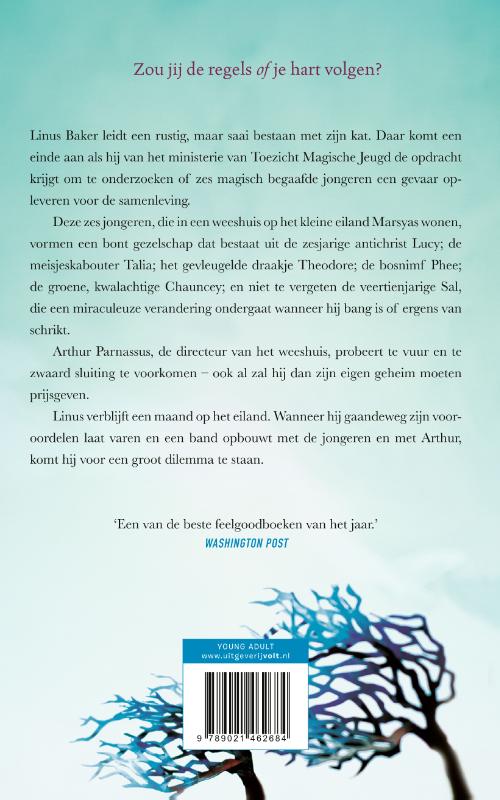 Achterkant van Het weeshuis in de azuurblauwe zee
