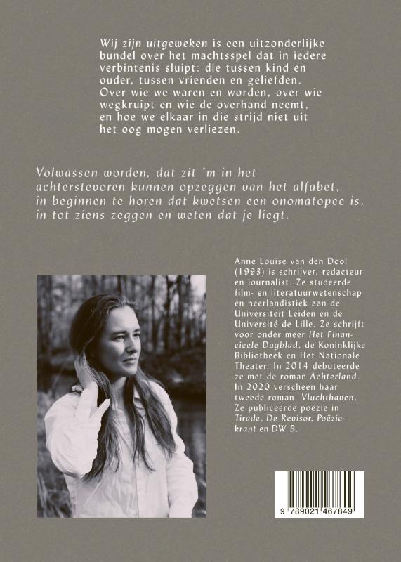 Achterkant van Wij zijn uitgeweken