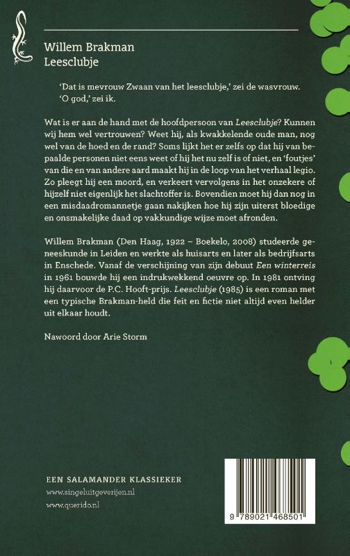 Achterkant van Leesclubje