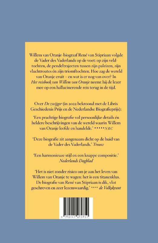 Achterkant van Het reisboek van Willem van Oranje