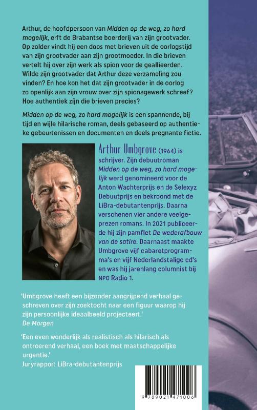 Achterkant van Midden op de weg, zo hard mogelijk