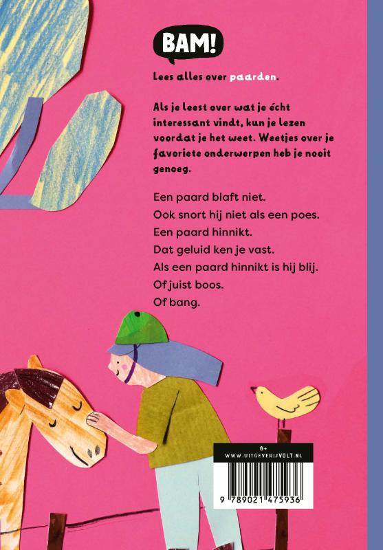 Achterkant van Op een paard, hi ha!