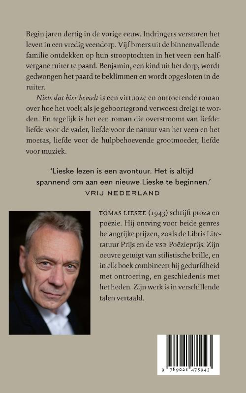 Achterkant van Niets dat hier hemelt