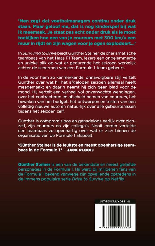 Achterkant van Surviving to Drive