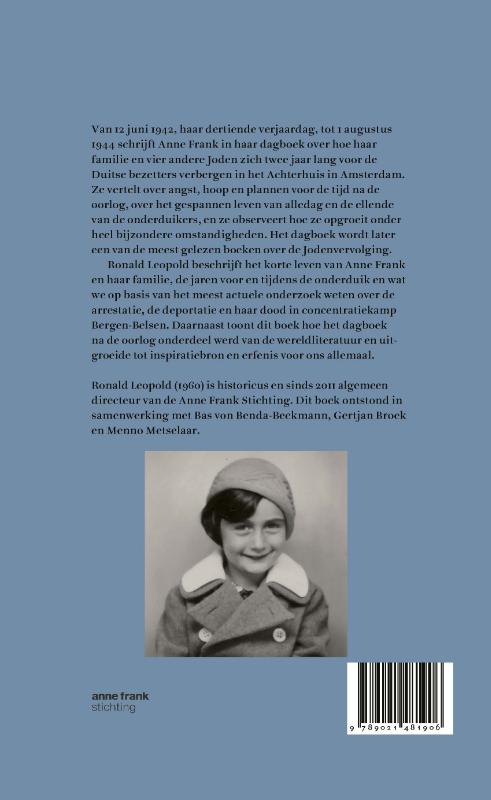 Achterkant van Anne Frank