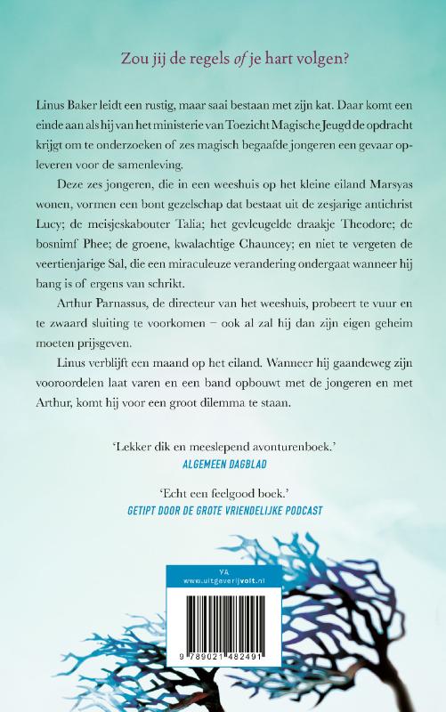 Achterkant van Het weeshuis in de azuurblauwe zee