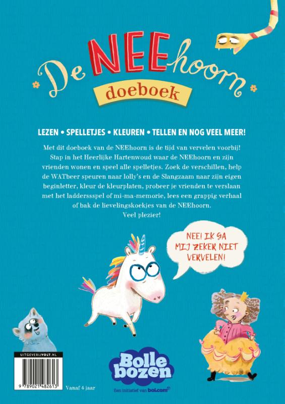 Achterkant van De NEEhoorn doeboek
