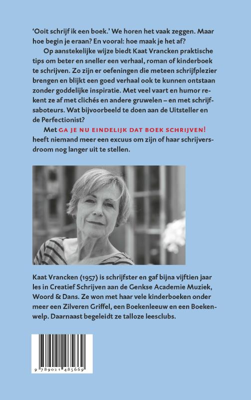 Achterkant van Ga je nu eindelijk dat boek schrijven!