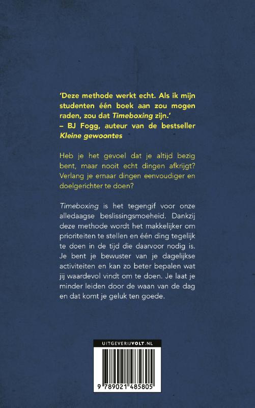Achterkant van Timeboxing