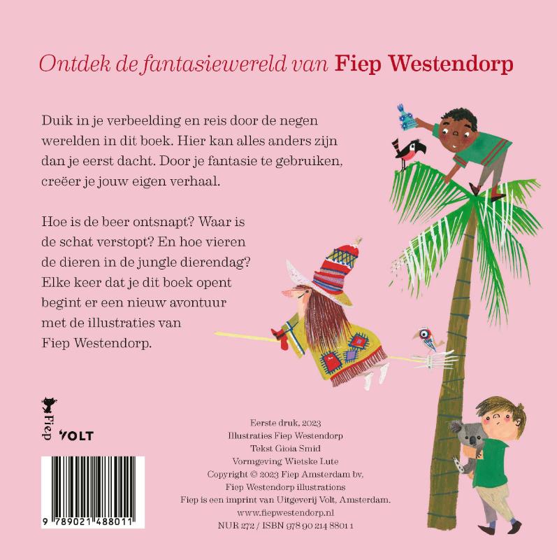 Achterkant van Fantasie met Fiep