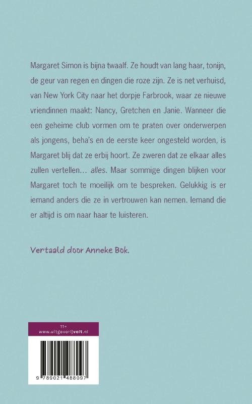 Achterkant van Bent u daar, God? Ik ben het, Margaret