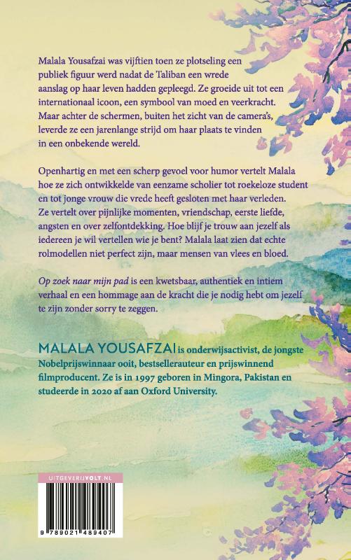 Achterkant van Op zoek naar mijn pad