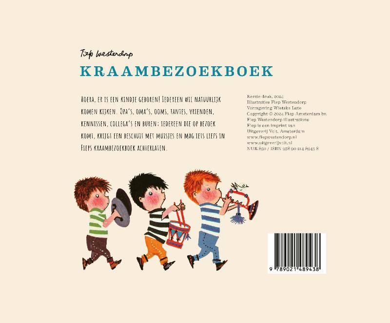 Achterkant van Kraambezoekboek
