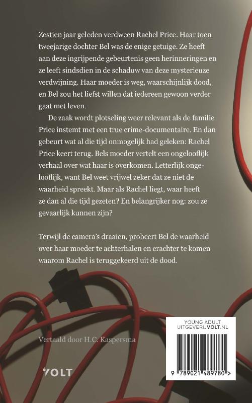 Achterkant van De terugkeer van Rachel Price
