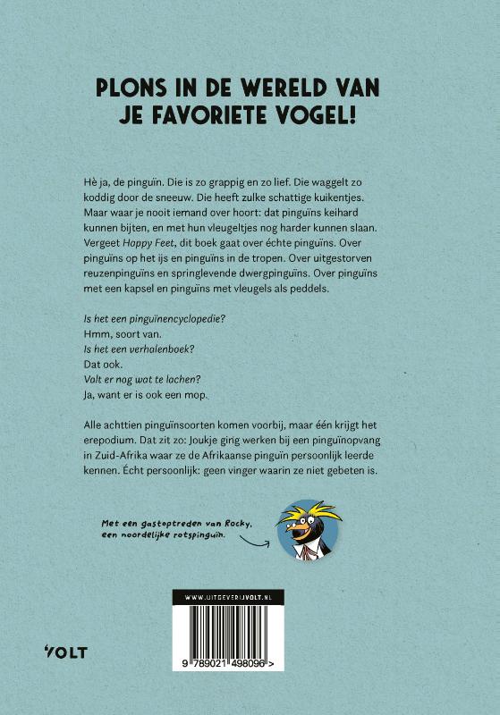 Achterkant van Rock de pinguïn!