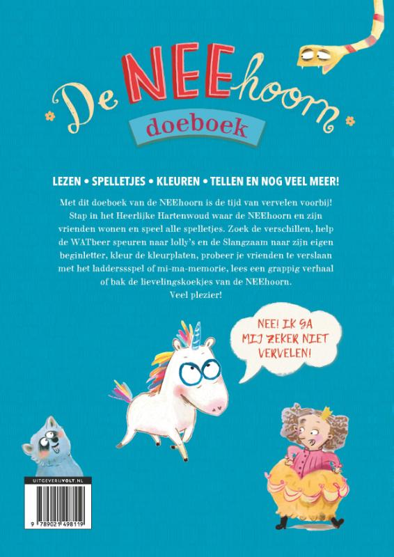 Achterkant van De NEEhoorn doeboek