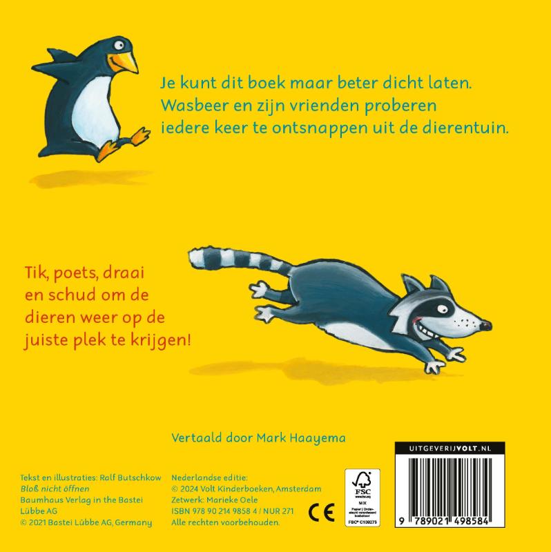 Achterkant van Laat maar dicht!