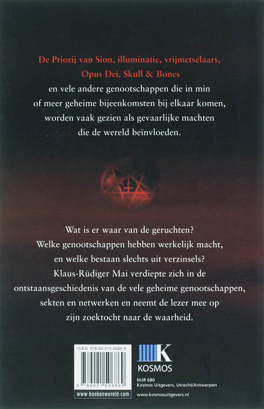 Achterkant van Geheime Genootschappen