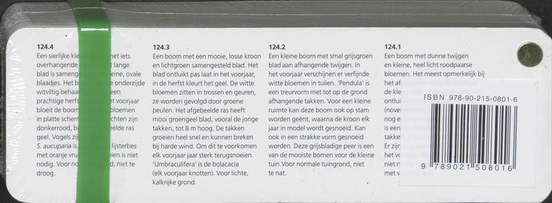 Achterkant van Tuinplantenwaaier
