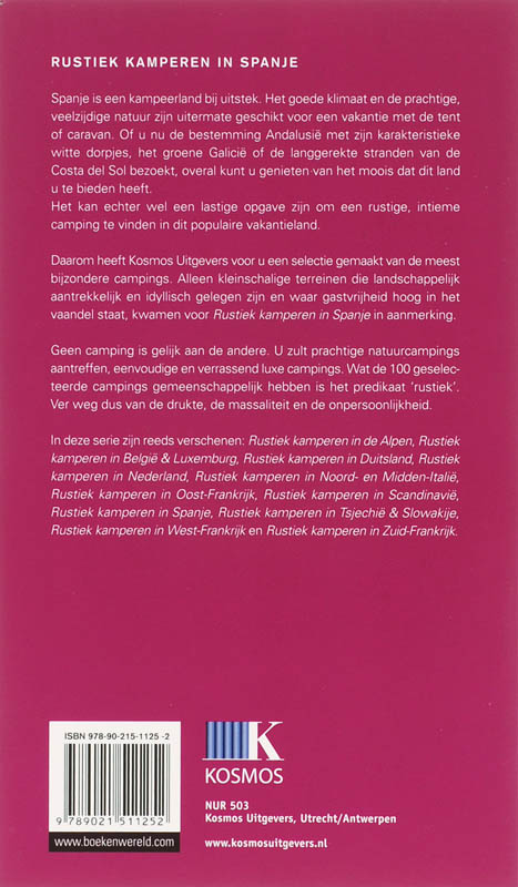 Achterkant van Rustiek kamperen in Spanje
