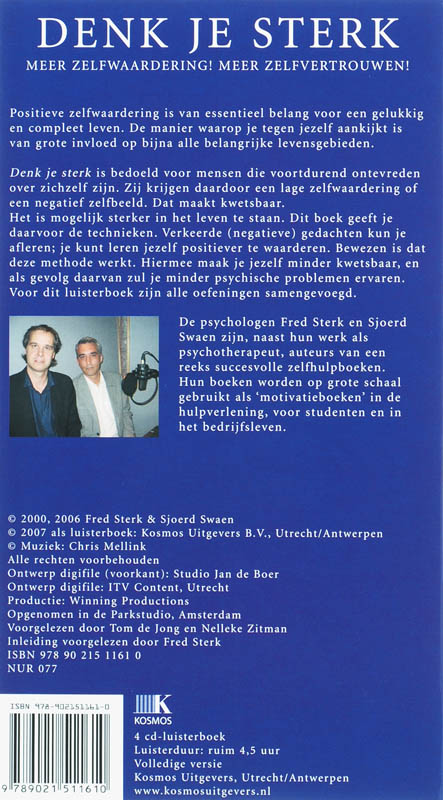 Achterkant van Denk je sterk 4 CD'S