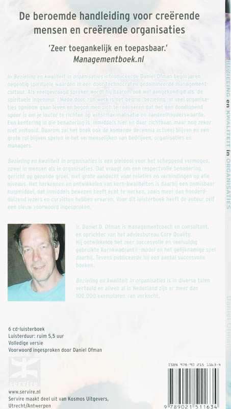 Achterkant van Bezieling en kwaliteit in organisaties 6 CD'S