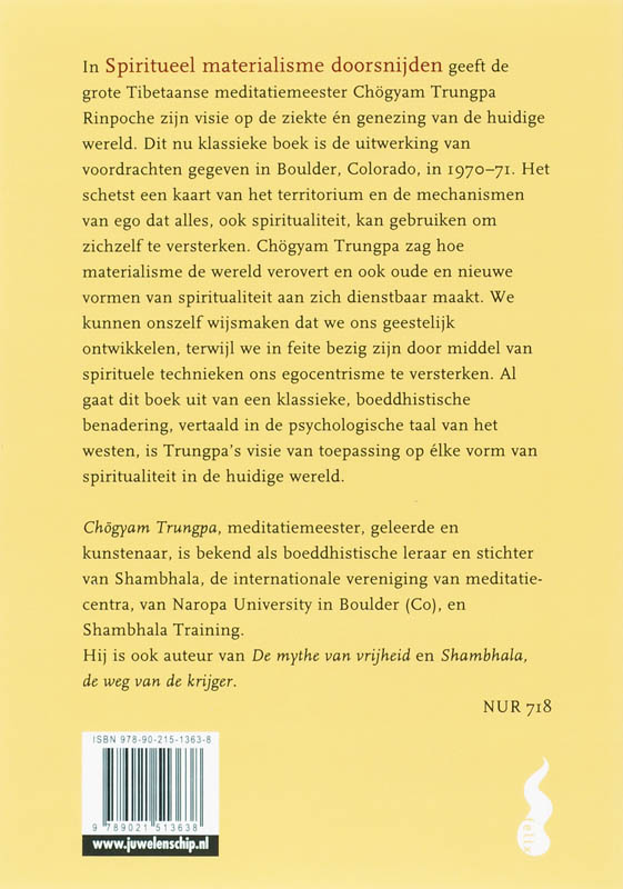 Achterkant van Spiritueel materialisme doorsnijden