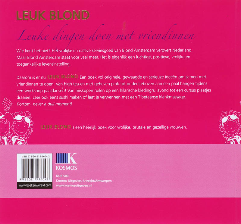 Achterkant van Leuk blond
