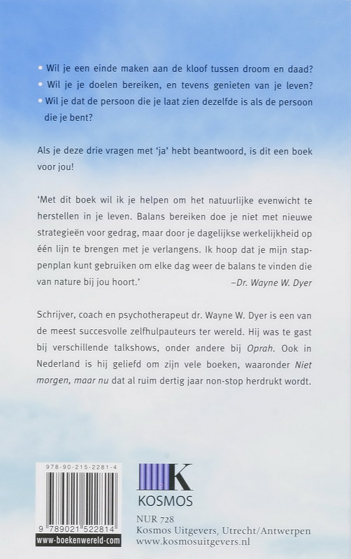 Achterkant van Leef in balans