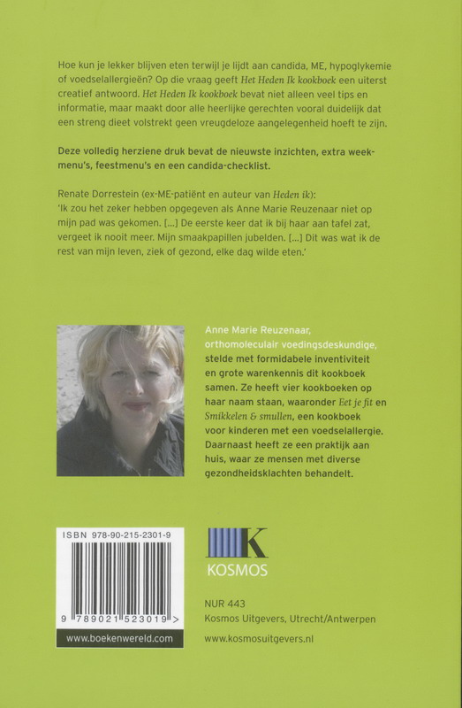 Achterkant van Het Heden ik kookboek