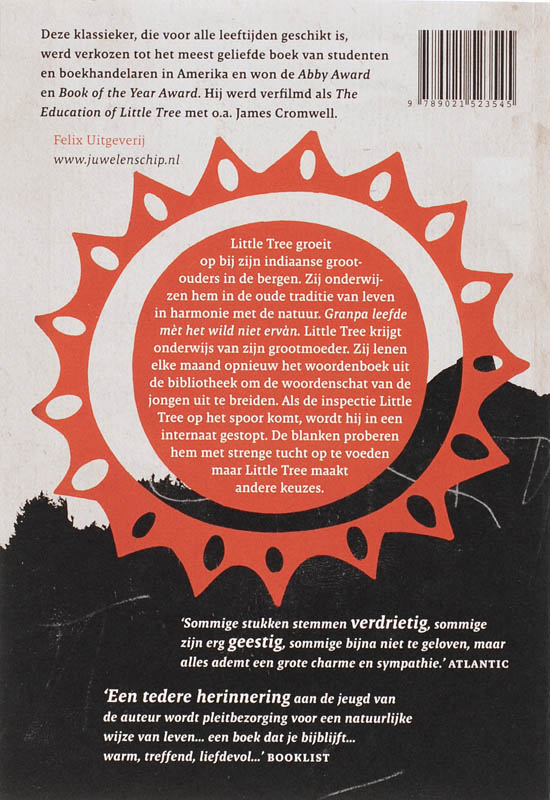 Achterkant van De levenslessen van Little Tree