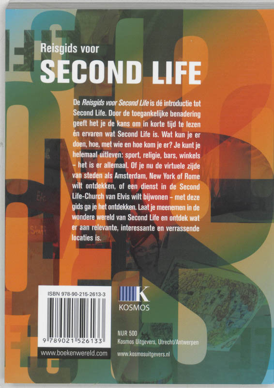 Achterkant van Reisgids voor Second Life