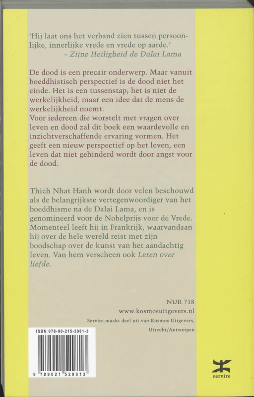 Achterkant van Geen dood, geen vrees