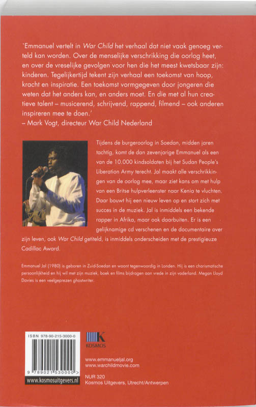 Achterkant van War Child
