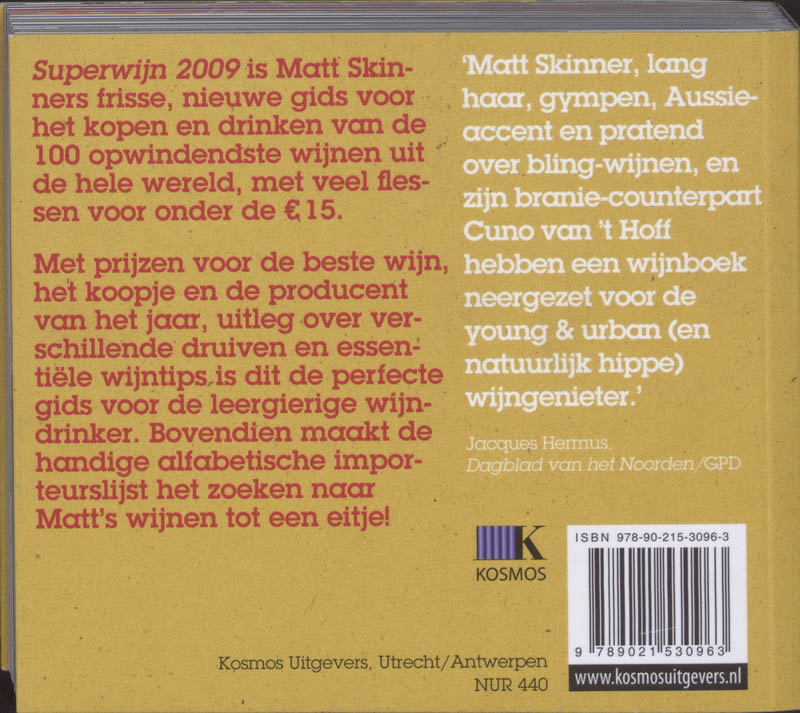 Achterkant van 2009
