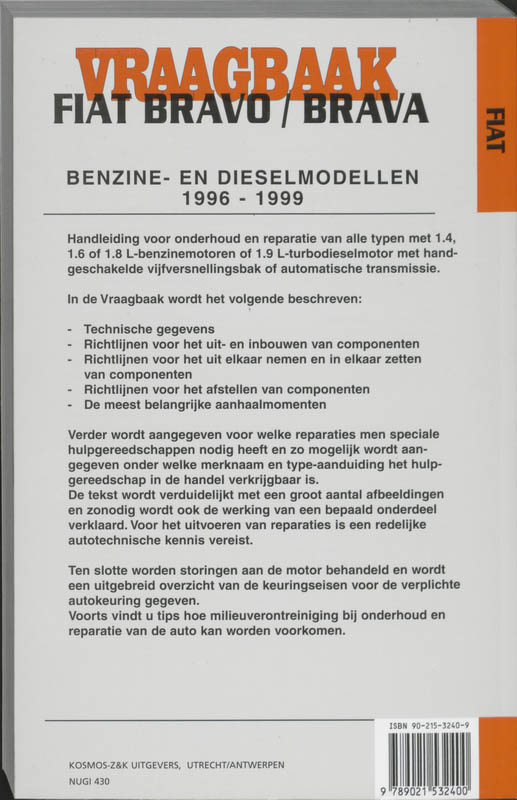Achterkant van Benzine- en dieselmodellen 1995-1998