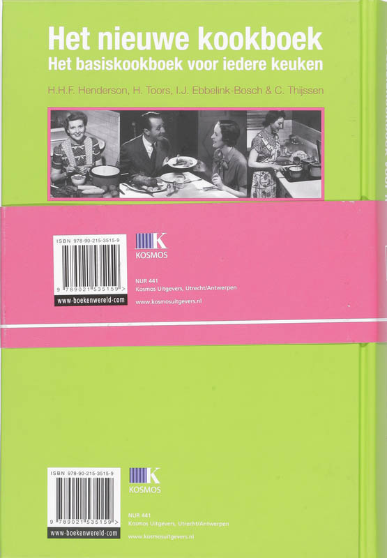 Achterkant van Het nieuwe kookboek