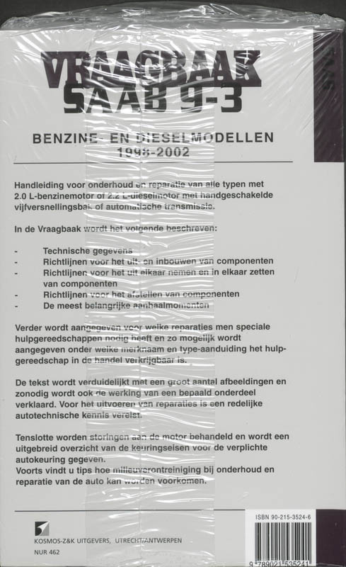 Achterkant van Benzine- en dieselmodellen 1998-2002