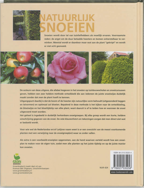Achterkant van Handboek Natuurlijk Snoeien