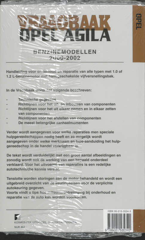 Achterkant van Benzinemodellen 2000-2002