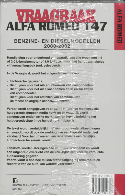 Achterkant van Benzine- en dieselmodellen 2000-2002